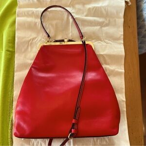New Frances Valentine Red Caroline Crossbody bag